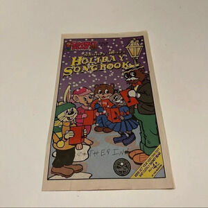 Vintage Christmas Shoney's Song Book with Shoney Bear kid's menu  1995